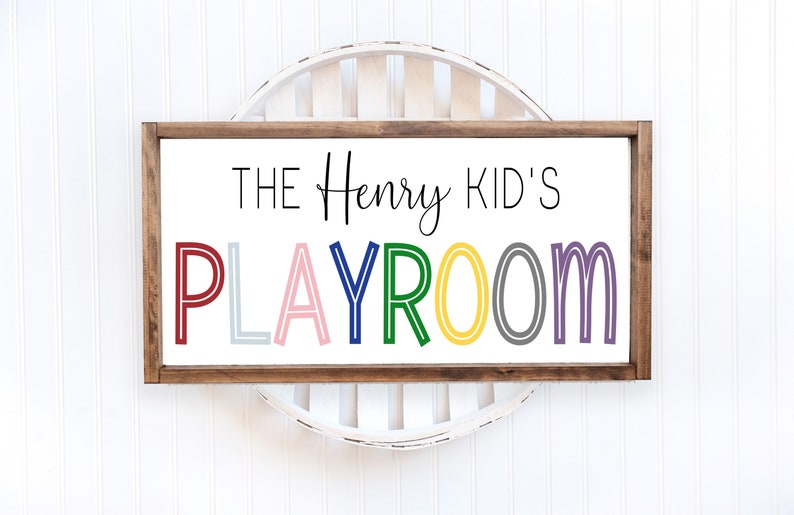 Personalized Playroom Sign Custom Child's Name Sign Etsy