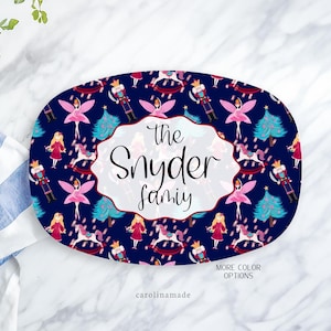 Personalized Nutcracker Platter, Custom Christmas Nutcracker Plate, Christmas Serving Platter, Nutcracker Gift Idea, Christmas Dinner Plate