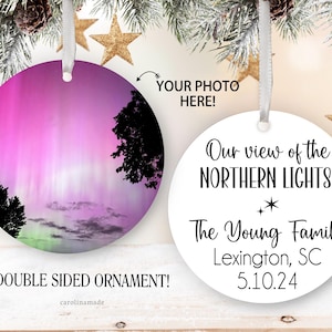 Northern Lights 2024 Keepsake, Northern Lights Ornament, Personalized Northern Lights Ornament, Northern Lights Souvenir Christmas Gift