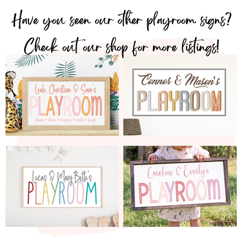 Personalized Playroom Sign Custom Child's Name Sign Etsy