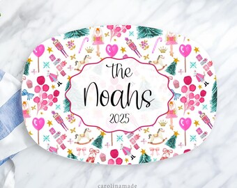 Nutcracker Personalized Platter, Custom Christmas Nutcracker Plate, Christmas Serving Platter, Nutcracker Gift Idea, Christmas Dinner Plate