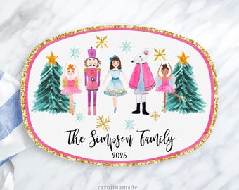 Nutcracker Personalized Platter, Custom Christmas Nutcracker Plate, Christmas Serving Platter, Nutcracker Gift Idea, Christmas Dinner Plate