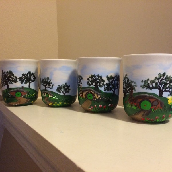 Hobbit tea cups, Shire tea set