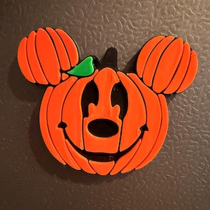 Aimant de porte en forme de souris citrouille d'Halloween (imprimé en 3D)