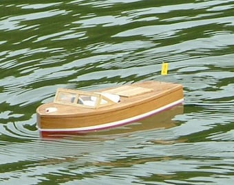 SCORPION 8″ Wooden Runabout Model Boat Kit, a Seaworthy Small Ship Toy Boat Kit - Made in the USA