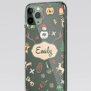 Personalized Christmas iPhone Case: Custom Name Holiday Phone Cover