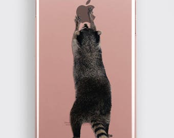 Raccoon iPhone Case Clear Samsung Cover, Trash Panda Protective iPhone 13 Case Animal Transparent iPhone 12 Case