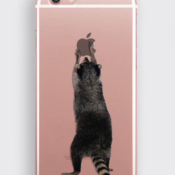 Raccoon iPhone Case Clear Samsung Cover, Trash Panda Protective iPhone 13 Case Animal Transparent iPhone 12 Case