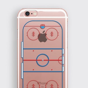 Ice Hockey Rink iPhone Case: Clear Hockey Player Gift