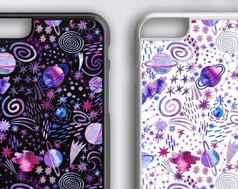 Astronomy Space Print iPhone XS Max Case Samsung Rubber Cover, Cute Space Kid Gift Phone Case for iPhone 6S Case Samsung S8 Case