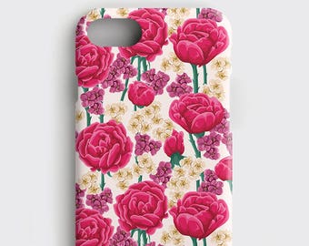 Flower Samsung Case Rose Red iPhone 6S Plus Case - Floral Samsung Galaxy S8 Case Gift for Mom Daisy iPhone 7 Case Flowers iPhone SE Case