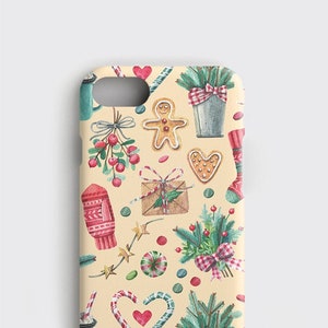 Navidad noche iPhone XS caso - decoración de Navidad Samsung Galaxy S8 cubierta, regalo de Navidad iPhone para novia