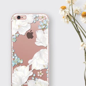 White Orchid Clear Phone Case Flower Lover Gift iPhone 8 Case - Floral iPhone X Case Orchid Samsung Galaxy S8 Case Flower Girl iPhone 7 Case