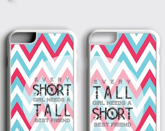 Short Tall Best Friend Gift iPhone XS Max Case, Gift for BFF Best Friend iPhone 8 Case Best Friend Samsung S8 Cover Short tall iPhone XR