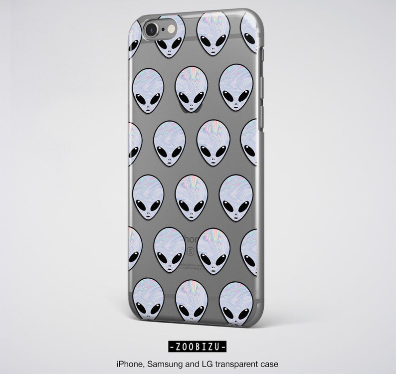 Clear Alien iPhone Case Space Lover Gift with Holographic UFO Design for iPhone 11, 12 Mini, 13 Mini, 14 Pro & XR image 9