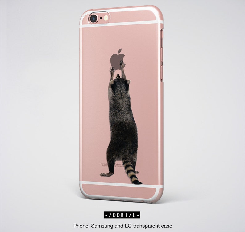 Raccoon iPhone Case Clear Samsung Cover, Trash Panda Protective iPhone 13 Case Animal Transparent iPhone 12 Case image 7
