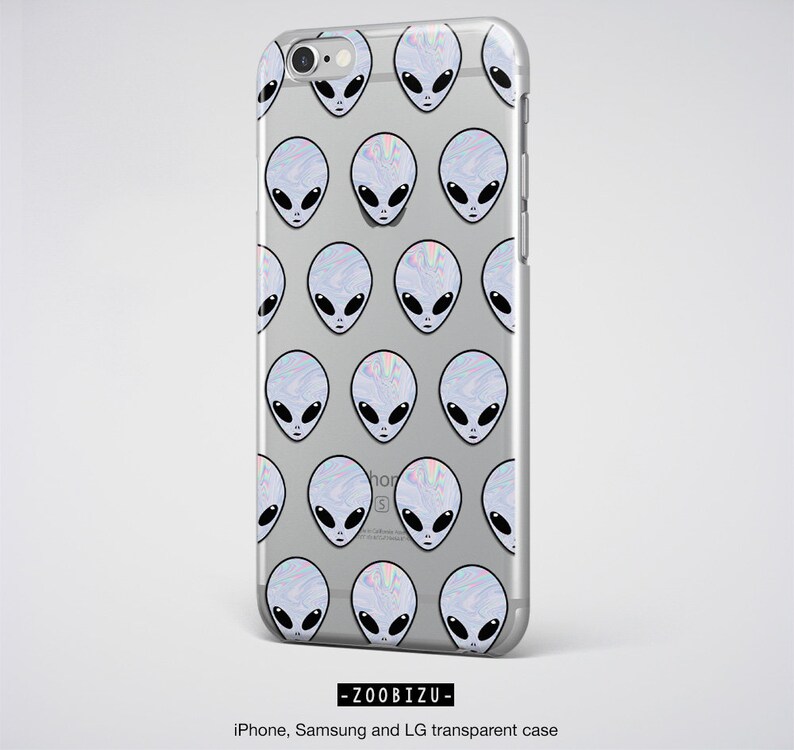 Clear Alien iPhone Case Space Lover Gift with Holographic UFO Design for iPhone 11, 12 Mini, 13 Mini, 14 Pro & XR image 8