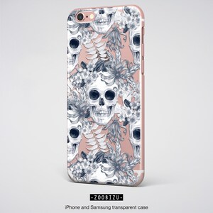 White Skull iPhone XS Max Case Samsung Clear Cover image 4