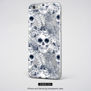 White Skull iPhone XS Max Case Samsung Clear Cover image 8