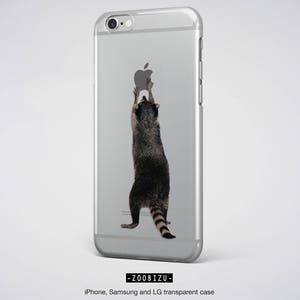 Raccoon iPhone Case Clear Samsung Cover, Trash Panda Protective iPhone 13 Case Animal Transparent iPhone 12 Case image 4