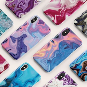 Marmor iPhone-skal: Ametist Rubin Ädelstensdesign