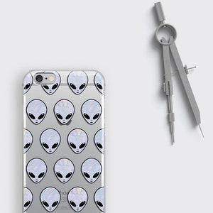 Clear Alien iPhone Case Space Lover Gift with Holographic UFO Design for iPhone 11, 12 Mini, 13 Mini, 14 Pro & XR image 5