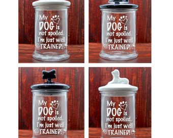 funny dog treat jar