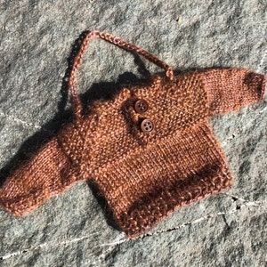 Hand Knit Mohair Doll Sweater