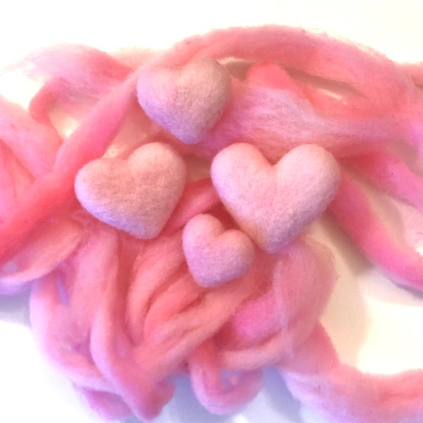 Needle Felted Heart Brooches