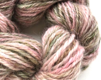 Handspun hand dyed mohair three ply DK weight