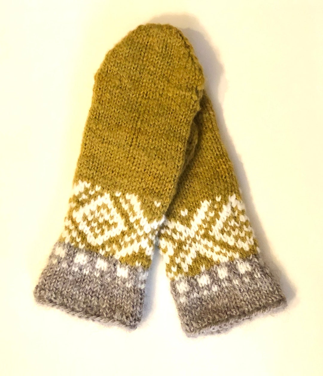 Woolen and Alpaca Mittens Womans Size Etsy