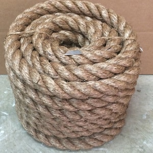 2&quot; X 100&#39; TREATED MANILA ROPE Docks Tree Work Dock Farm Nautical Crafts Rodeo