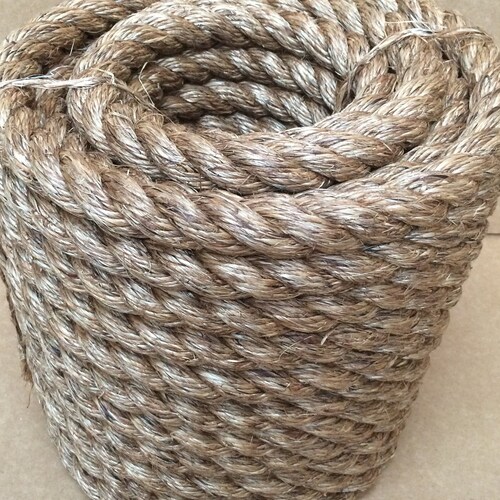 Manila-Seil 2,5 Cm X 300 M – Behandelt, 4-strängig, Für Boote, Docks, Garten & Dekoration