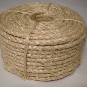 1/4&quot; X 100 Feet Sisal Rope CAT SCRATCHING POST Claw Control Toy Crafts Pet Cord