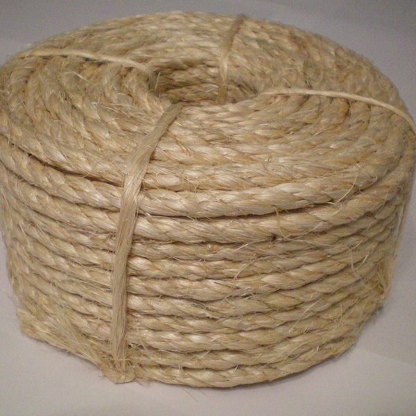 1/4" X 100 Feet Sisal Rope CAT SCRATCHING POST Claw Control Toy Crafts Pet Cord