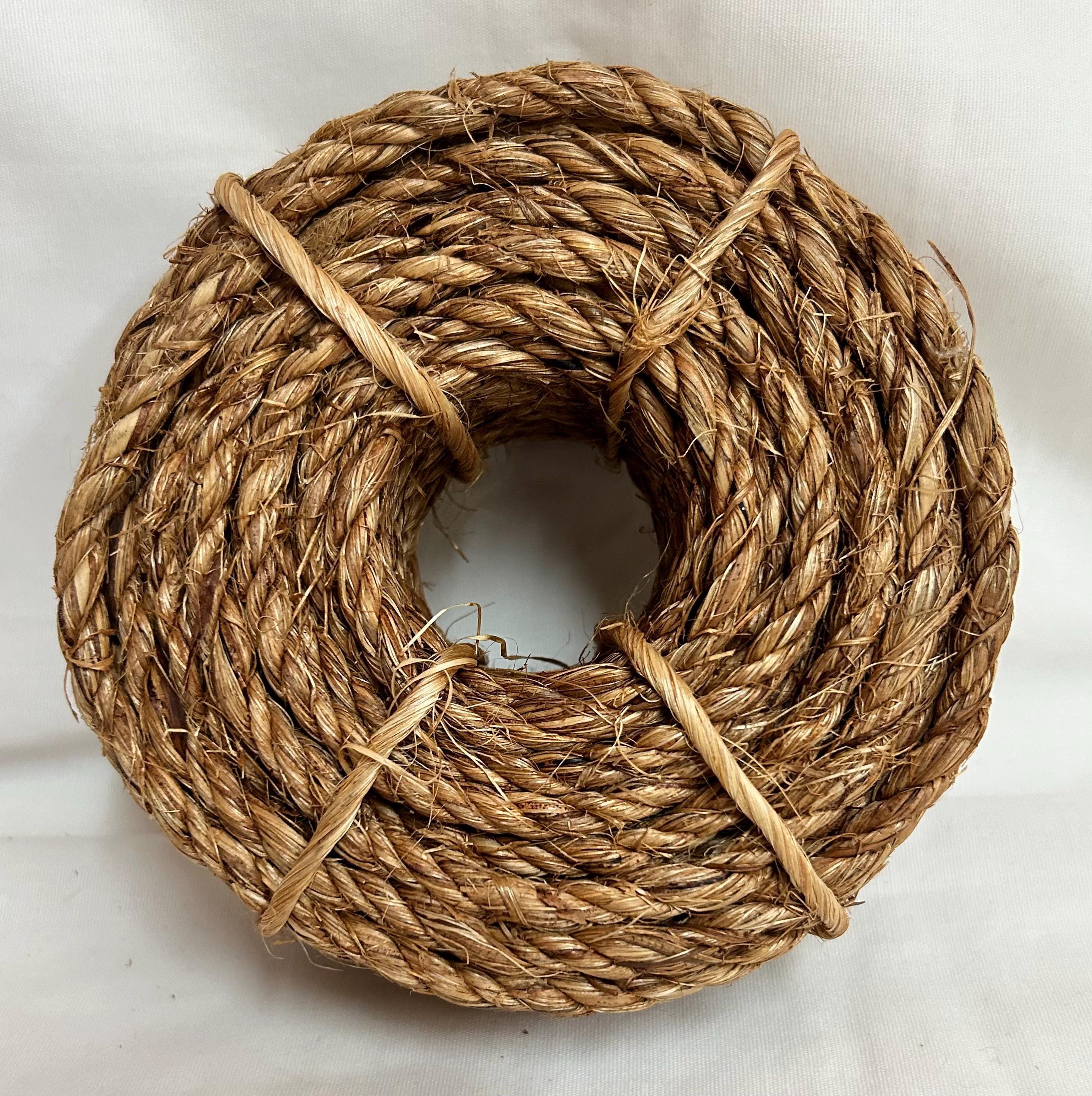 Treated Manila Rope 1/4 X 50' TREATED MANILA ROPE Docks Tree Work Dock Farm Nautical Crafts ...