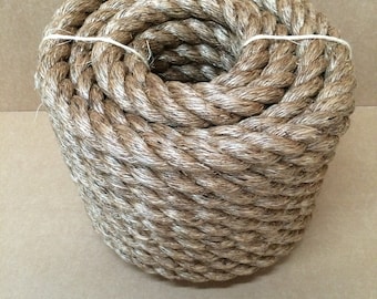 1.25" X 100' TREATED MANILA ROPE Docks Tree Work Dock Farm Nautical Crafts Rodeo 1-1/4