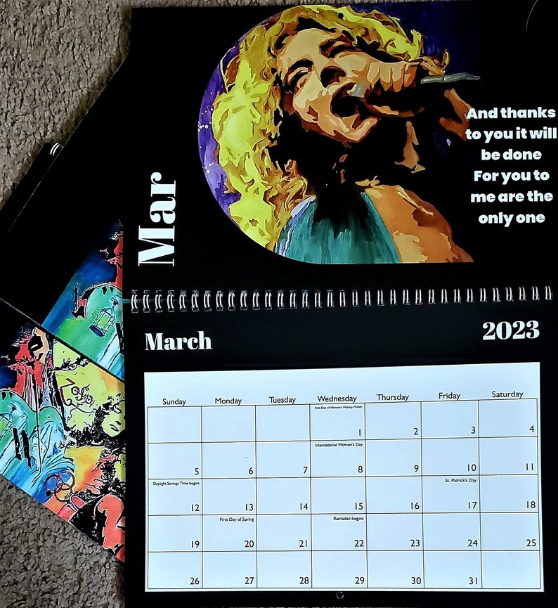 2023 LED ZEPPELIN CALENDAR Etsy