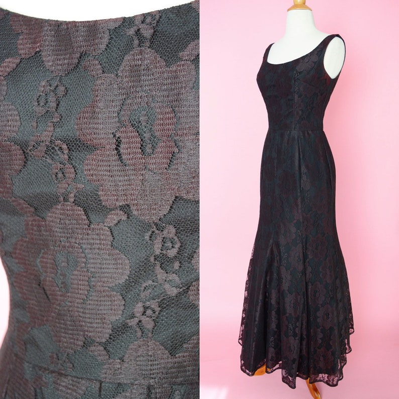 vintage black lace dress