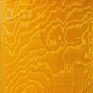 DEDAR Milano “Amoir Fou” Moiré Fabric, Flame Retardant Trevira, Sun Yellow, Woven in France, Upholstery, Curtain, Dress, By the Meter