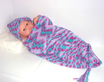 Crocheted Bamboo Cocoon with Hat