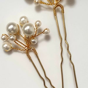 Pearl Hair Pins set Wedding hair pins Wedding Pearl pin Bride hair pin Bridal Hairpin Bridal pearl pin Pearl Hair piece.prom hair pieces.