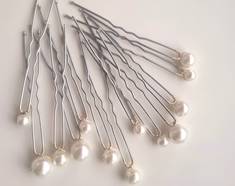 Ensemble d'épingles à cheveux de mariage en perles Épingles à cheveux de mariée en perles Épingles à cheveux de mariage en perles de perles. Cheveux de demoiselle d'honneur, cheveux de bal de promo.