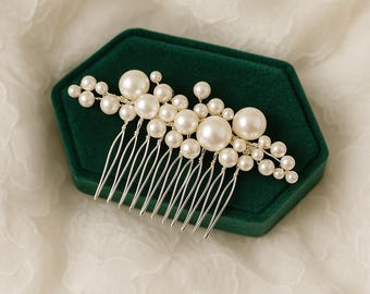 Kleine Braut Gold Perle Haarkamm, Hochzeit Haarkamm, Braut Haarkamm, Hochzeit Rückenkamm, Schleier Dekoration, schöne edle Haarkamm.