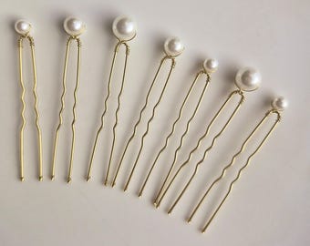 Ensemble d'épingles à cheveux de mariage en perles Épingles à cheveux de mariée en perles Épingles à cheveux de mariage en perles de perles. Cheveux de demoiselle d'honneur, cheveux de bal de promo.