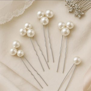 Gold or Silver Pearl Hair Pins – Elegant Bridal Hair Accessories | Wedding Hairpins | Classic Pearl Pins