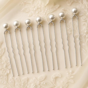 Pearl Hair Pins, Elegant Wedding Hair Accessories | Glass Pearl Bobby Pins | Bridal Updo Pins