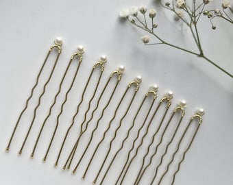 Juego de horquillas extra pequeñas de perla para boda. Horquillas de perla para novia. Perlas pequeñas. Accesorios para el cabello de novia. Perlas de 4 mm.