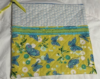 Cross stitch Quilted Project bag