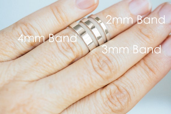 White Gold Band, 10K, 14K, 18K White Gold Band, 2mm, 3mm White Gold Band, 10K, 14K, 18K White Gold Band, 2mm, 3mm